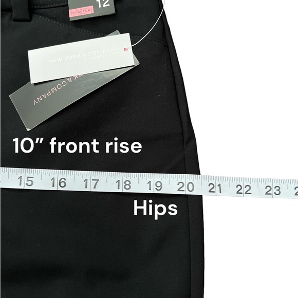 New York & Company Signature Fit Straight Leg Pants Size 12 Average NWT Black - Picture 6 of 8